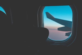 photo of inside airplane