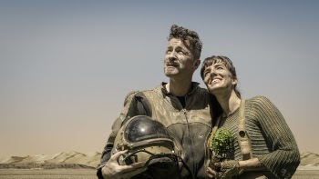 Photo of Man and Woman Looking at the Sky