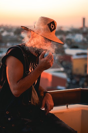 Photo of Man Covered by Smoke