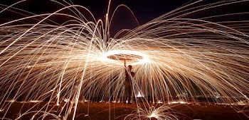 Photo of Man Doing Steel Wool Photography
