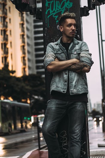 Photo of Man Wearing Denim Jacket