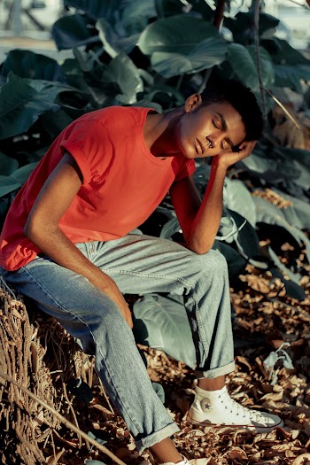 Photo of Man Wearing Red Shirt