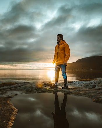 Photo Of Man Wearing Yellow Jacket