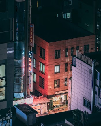 Photo of Maroon Concrete Building