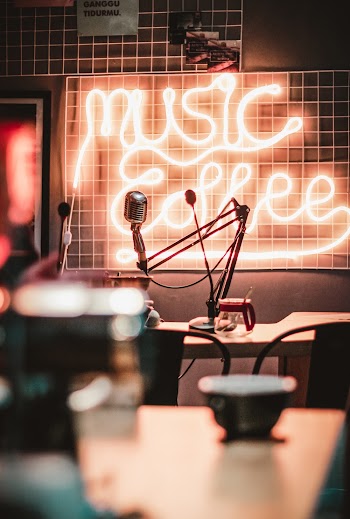 Photo Of Neon Lights Near Microphone 