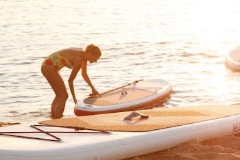 Photo of Paddleboard on Seashore