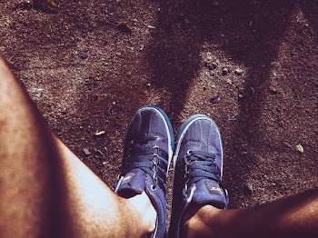 Photo of Pair of Blue Sneakers