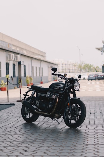 Photo of Parked Black Motorcycle