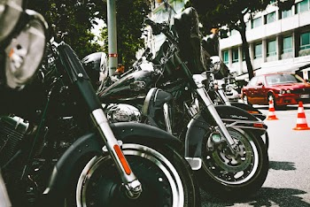 Photo of Parked Motorcycles