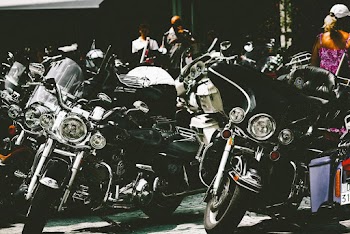 Photo of Parked Motorcycles