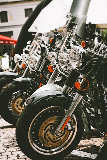 Photo of Parked Motorcycles