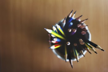 Photo of Pencils in White Organizer