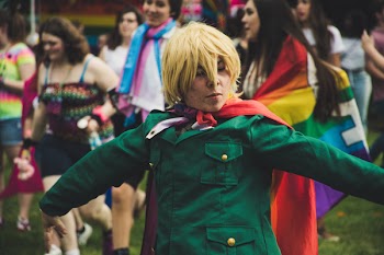 Photo of Person Wearing Wig