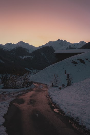 Photo of Roadway During Blue Hour