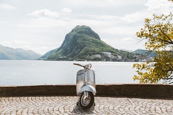 Photo of Scooter Parked On Pavement