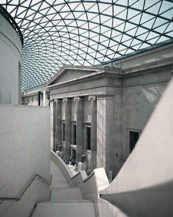 photo of staircase and glass roof