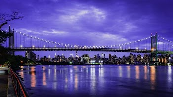 photo of suspension bridge during nighttime