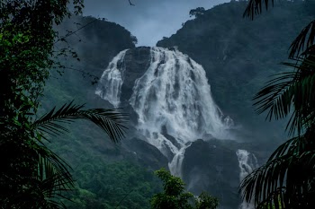 Photo of Waterfall Under Dark Sky