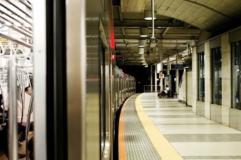 photo of white painted pathway