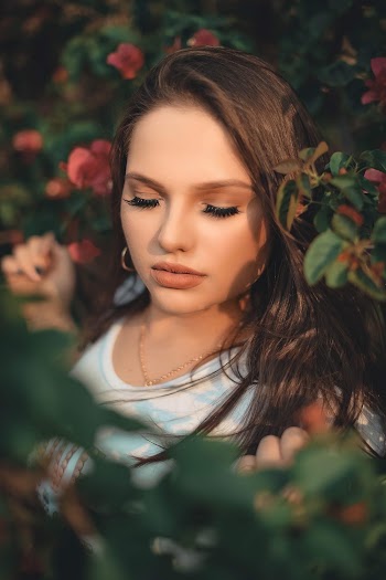 Photo Of Woman Near Bushes