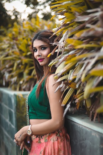 Photo Of Woman Near Plants