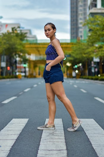 Photo of Woman On Pedestrian Lane