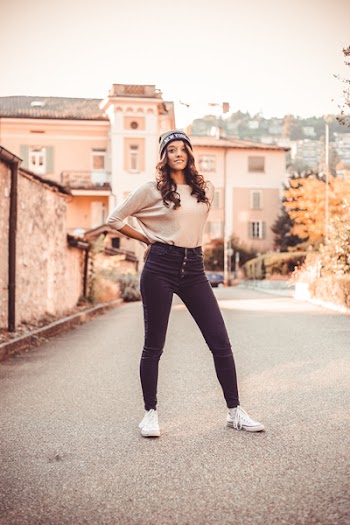 Photo of Woman Standing on Road