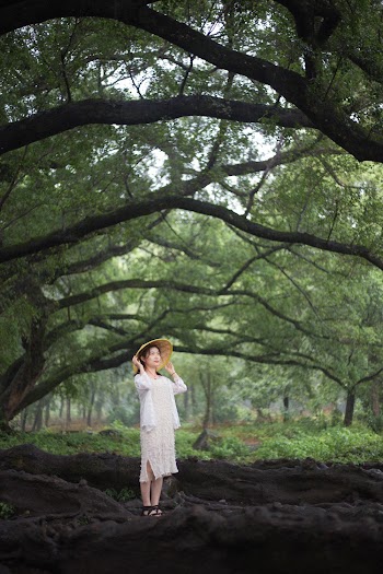 Photo Of Woman Standing Under The Trees
