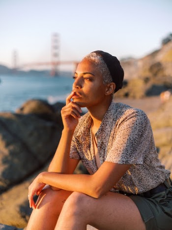Photo Of Woman Touching Her Lips
