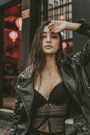 Photo Of Woman Wearing Black Leather Jacket