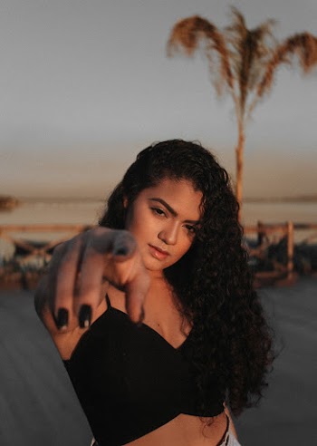 Photo Of Woman Wearing Black Spaghetti Strap