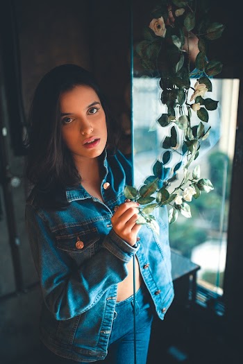 Photo Of Woman Wearing Blue Denim Jacket