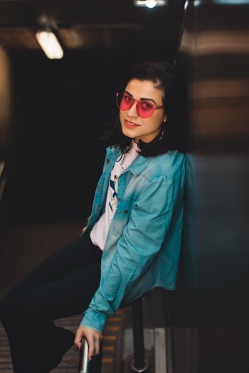 Photo Of Woman Wearing Denim Jacket 