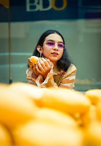 Photo Of Woman Wearing Purple Sunglasses