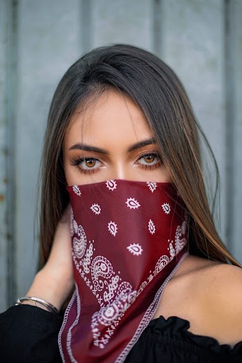 Photo Of Woman Wearing Red Bandana