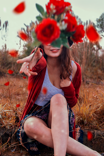 Photo Of Woman Wearing Red Cardigan 