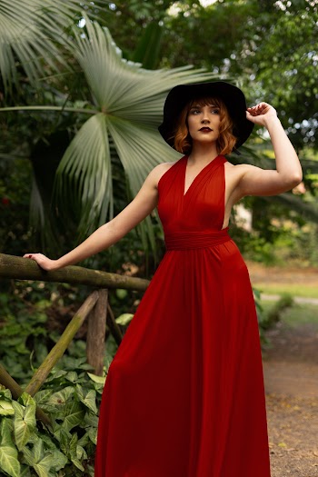 Photo Of Woman Wearing Red Dress