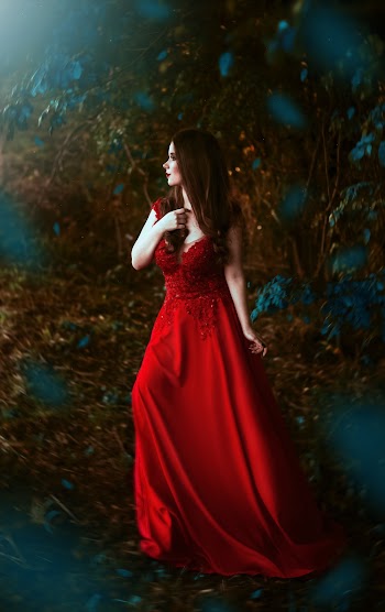Photo Of Woman Wearing Red Gown