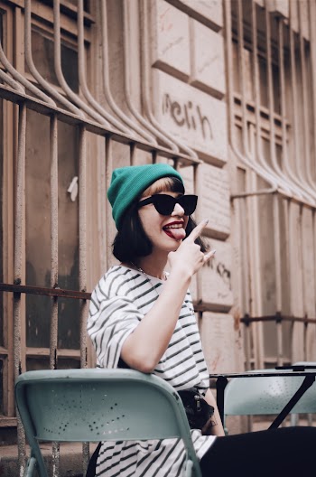 Photo Of Woman Wearing Stripe Shirts