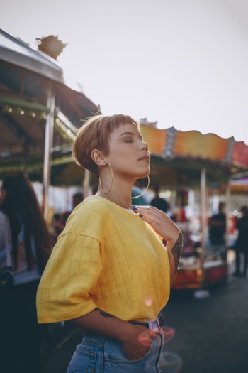 Photo of Woman Wearing Yellow Shirt
