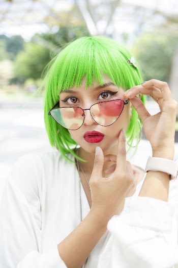 Photo Of Woman With Neon Hair