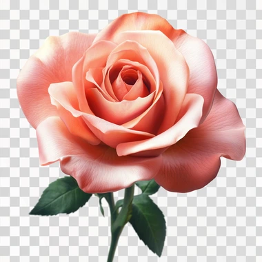 photo realistic rose, not fully bloomed, white background