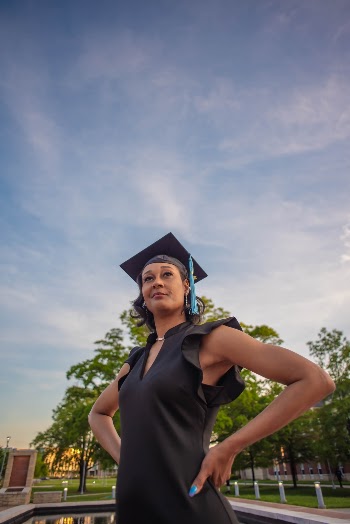 Photo taken during a graduation shoot.