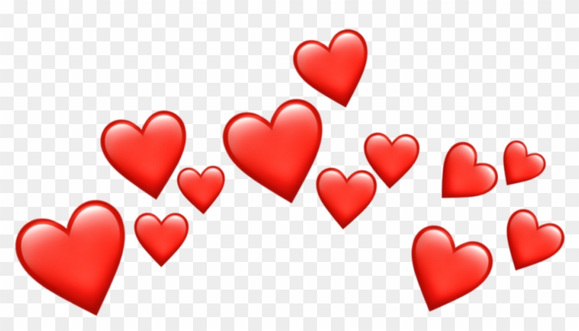 Photobooth Hearts Transparent Transparent Background - Coroa De Emojis Png