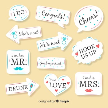 Photobooth prop collection Free Vector