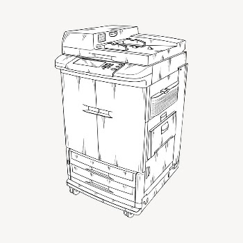 Photocopier clipart, office machine illustration. | Free Photo - rawpixel