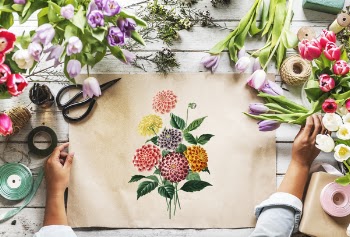 Photograph of Flower Painting