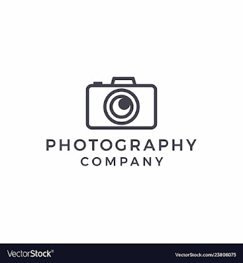 Photography line art outline logo icon design vector image
