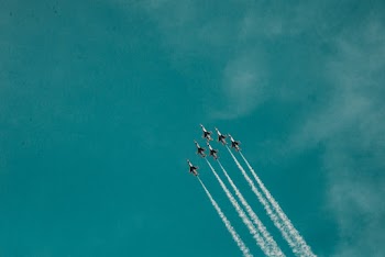 Photography of 6 Plane during Flight
