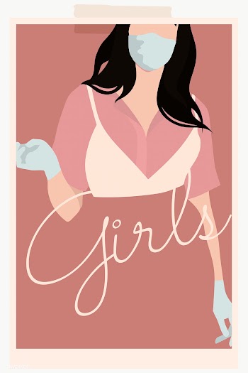 Photography of a woman with a face mask and latex gloves design elemen.. | Free  transparent png - 2318897